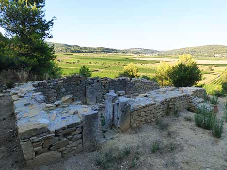 Ruins of 5th century Saint Martin chapel outside Bize Minervois
