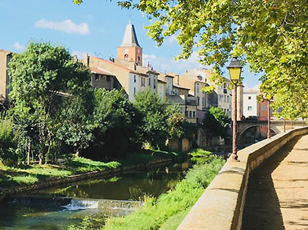 le vernazobre river at Saint Chinian, Herault, Languedoc